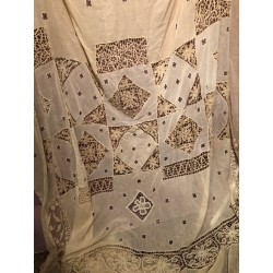 Large curtain inlaid lace