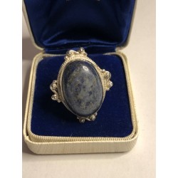 Silver ring with stone