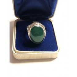 Silver ring with stone