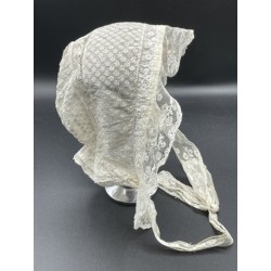 Lace embroidered bonnet