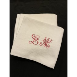 Embroidered napkins X 6